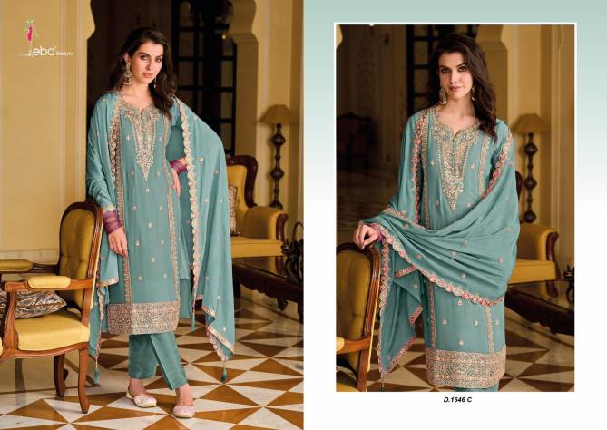 Ayat Color By Eba Chinon Embroidery Readymade Suits Wholesale Shop In Surat